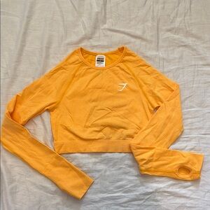 Gymshark Mustard Long Sleeve Crop Top